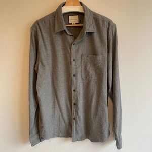 American Eagle Outfitters Men's Super Soft Button Down Shirt Gray‎ Size L